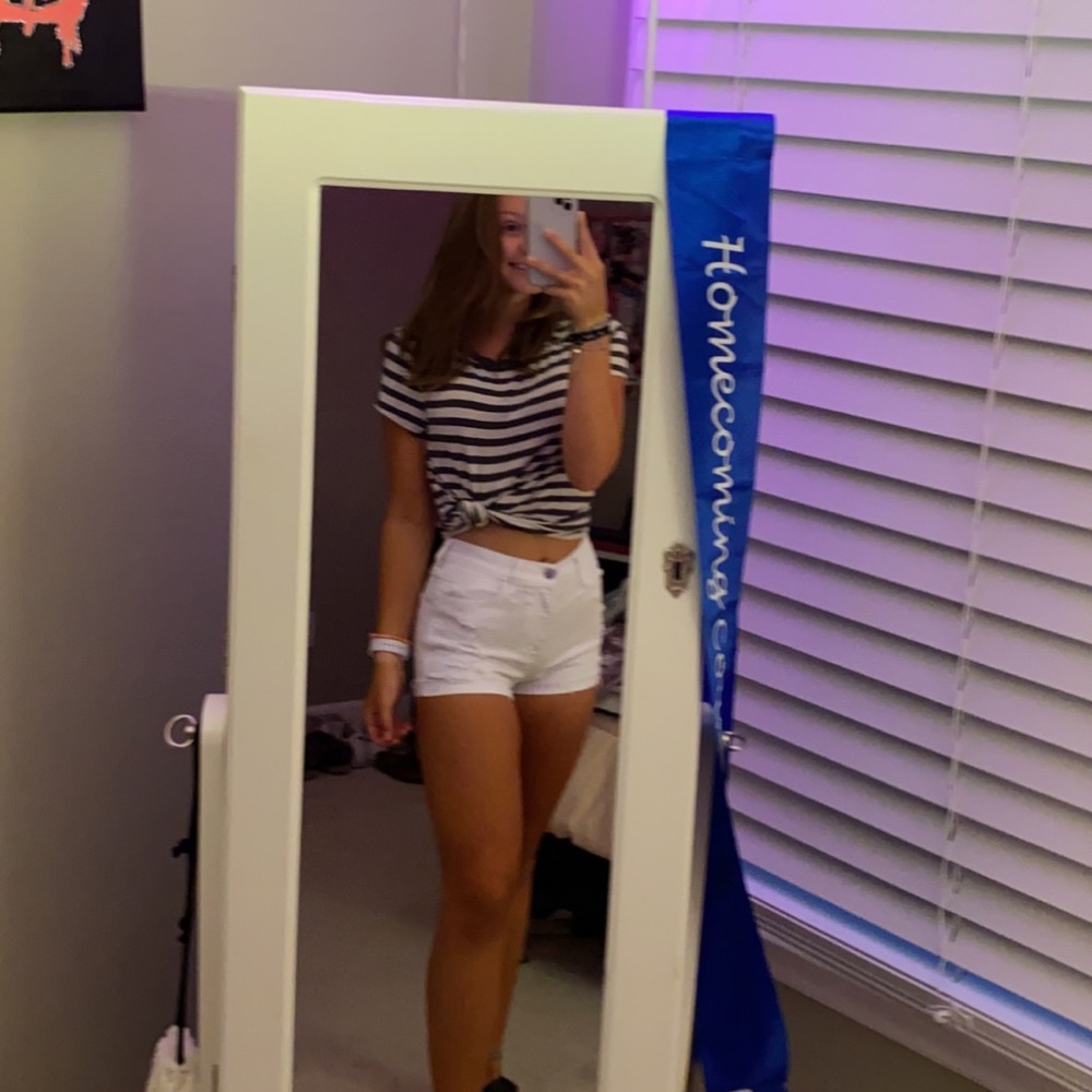 Soft and Sexy striped t shirt *small hole*